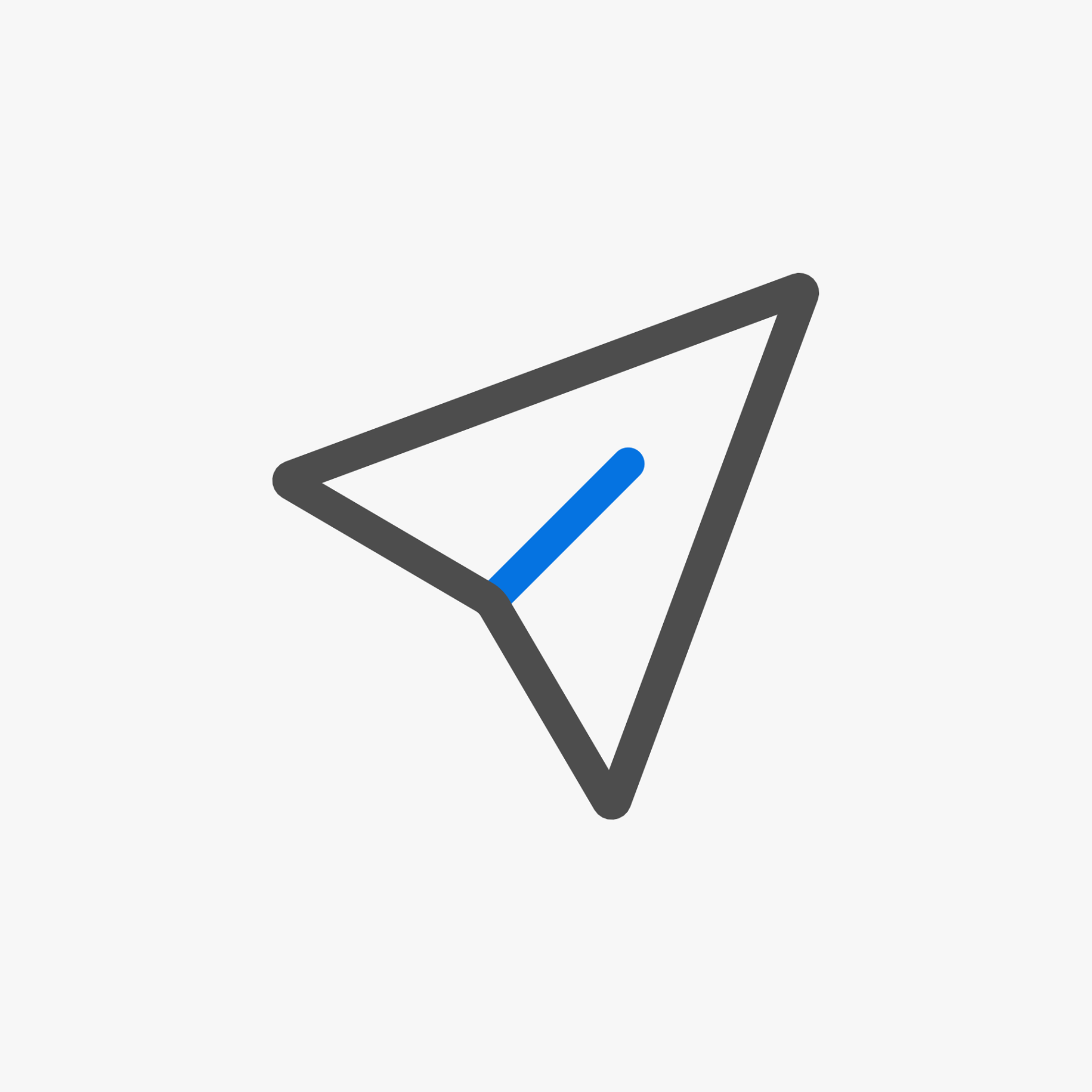 icono de avion de papel simulando el envio del formulario